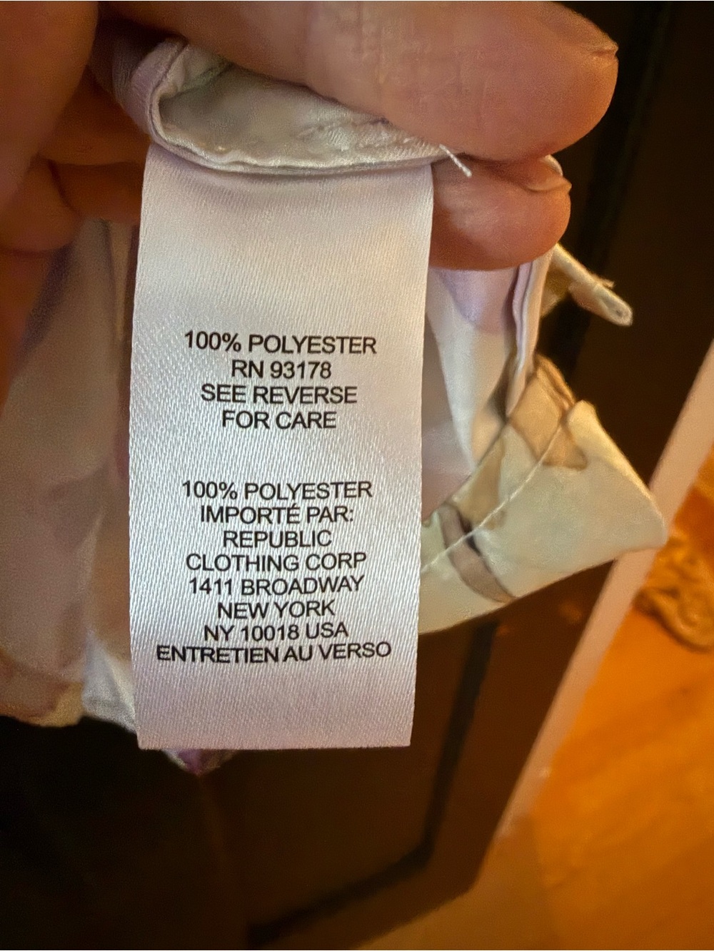 Tahari Floral Cap-Sleeve Silk Blouse in Purple and Cream - Picture 5 of 5